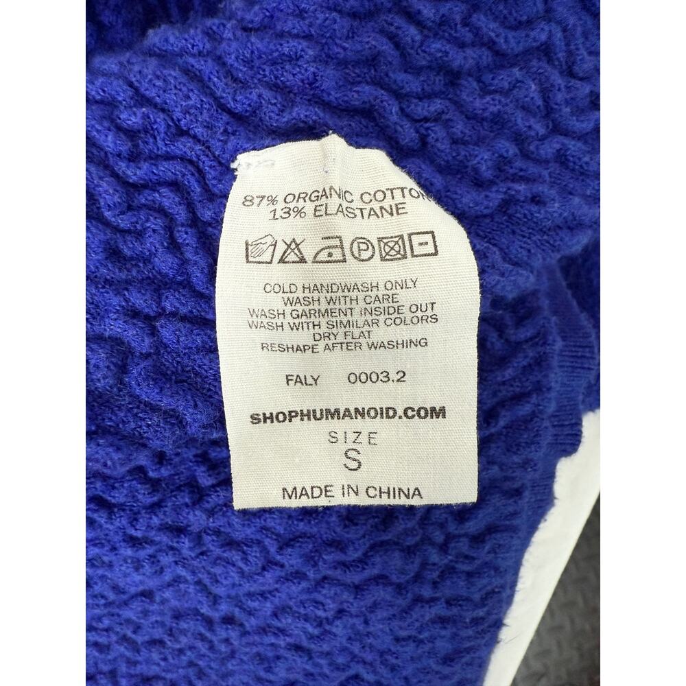 HUMANOID Organic Cotton Hoodie Sweatshirt – Royal Blue – Women’s S - Picture 4 of 4